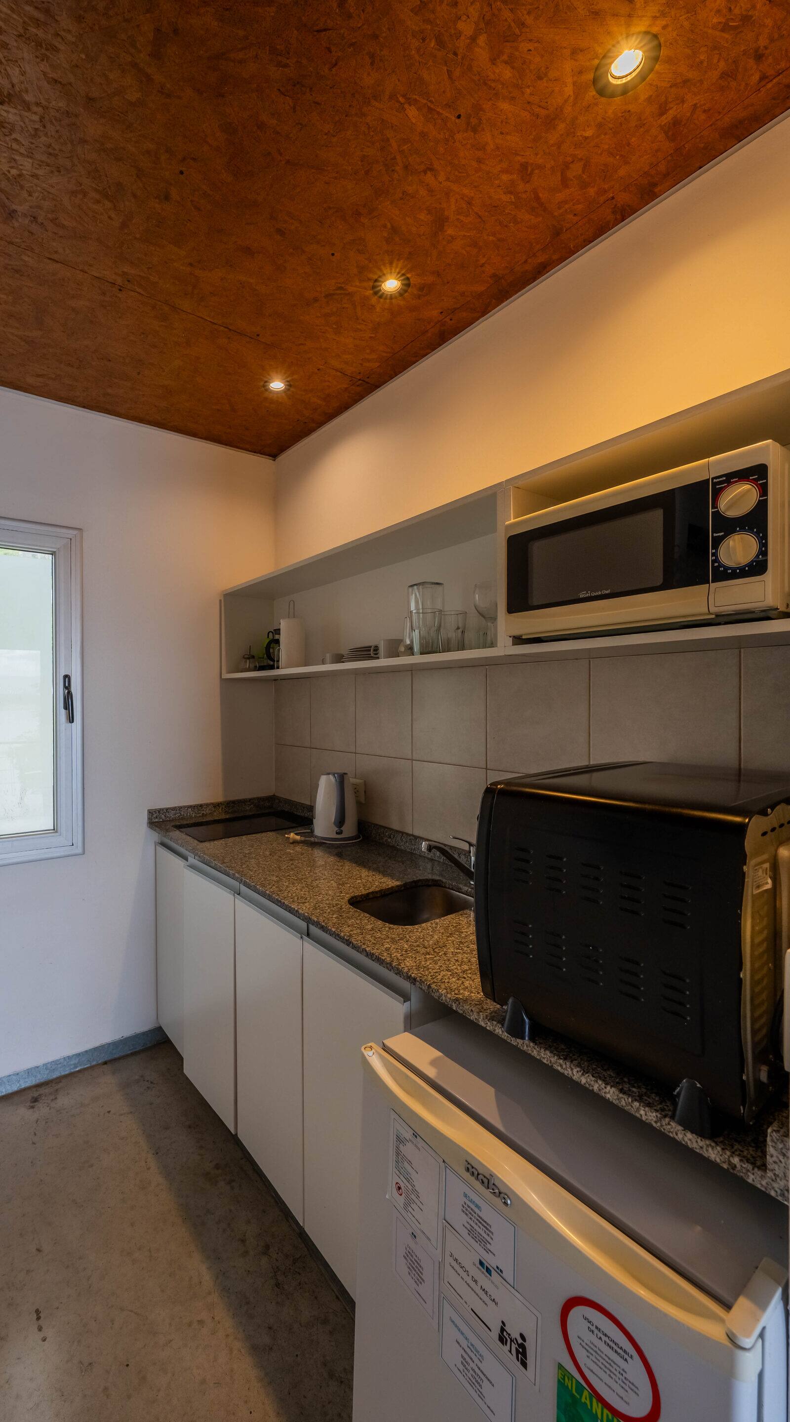 The studio's fully equipped kitchenette